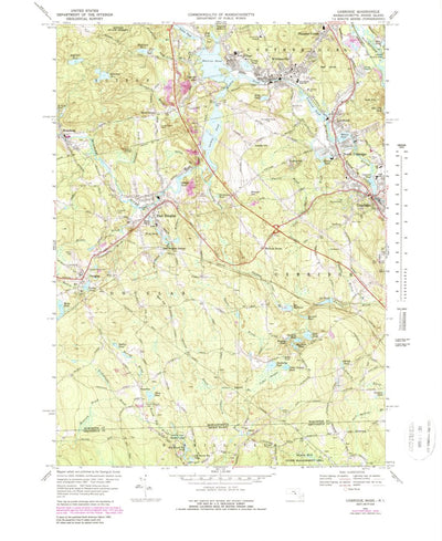 United States Geological Survey Uxbridge, MA-RI (1969, 25000-Scale) digital map