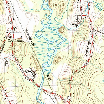 United States Geological Survey Uxbridge, MA-RI (1982, 25000-Scale) digital map