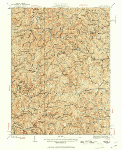 United States Geological Survey Vadis, WV (1925, 62500-Scale) digital map