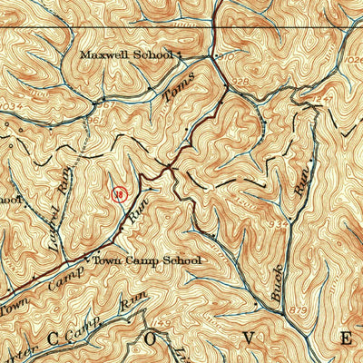 United States Geological Survey Vadis, WV (1925, 62500-Scale) digital map