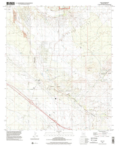 United States Geological Survey Vail, AZ (1996, 24000-Scale) digital map