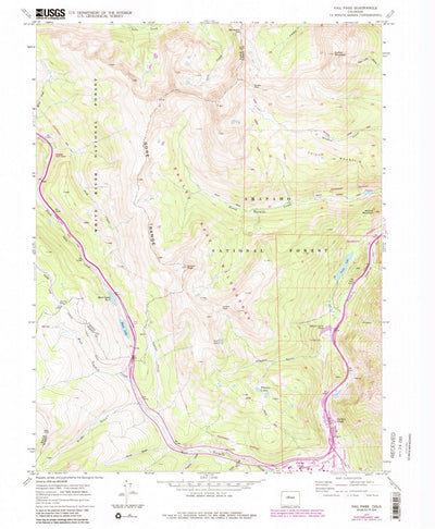 United States Geological Survey Vail Pass, CO (1970, 24000-Scale) digital map