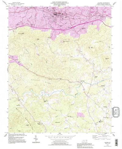 United States Geological Survey Valdese, NC (1993, 24000-Scale) digital map