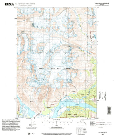 United States Geological Survey Valdez A-2, AK (1995, 63360-Scale) digital map