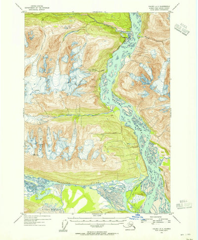 United States Geological Survey Valdez A-3, AK (1953, 63360-Scale) digital map