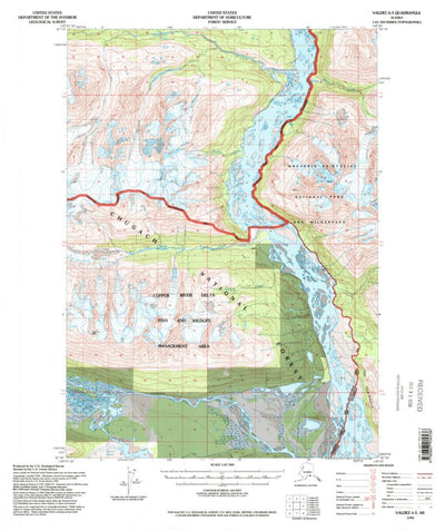 United States Geological Survey Valdez A-3, AK (1994, 63360-Scale) digital map