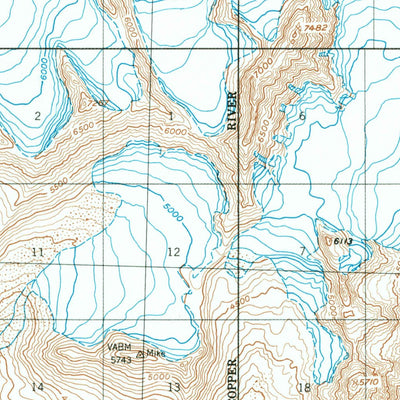 United States Geological Survey Valdez A-4, AK (1953, 63360-Scale) digital map