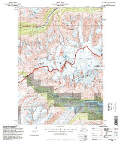 United States Geological Survey Valdez A-4, AK (1994, 63360-Scale) digital map