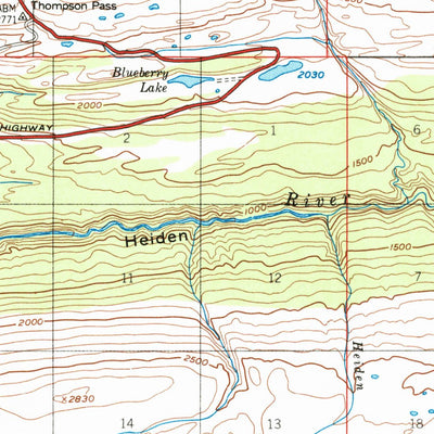 United States Geological Survey Valdez A-5, AK (1953, 63360-Scale) digital map