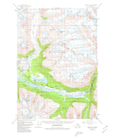 United States Geological Survey Valdez A-6, AK (1951, 63360-Scale) digital map
