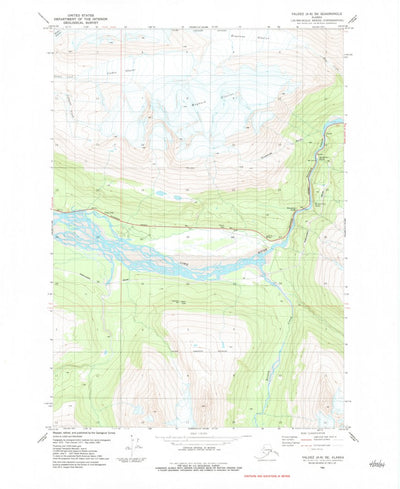 United States Geological Survey Valdez A-6 SE, AK (1983, 25000-Scale) digital map