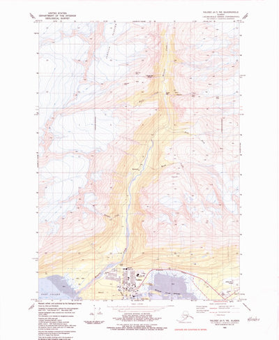 United States Geological Survey Valdez A-7 NE, AK (1983, 25000-Scale) digital map