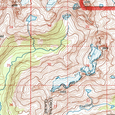 United States Geological Survey Valdez A-8, AK (1995, 63360-Scale) digital map