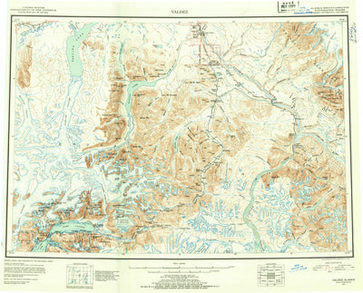 United States Geological Survey Valdez, AK (1952, 250000-Scale) digital map