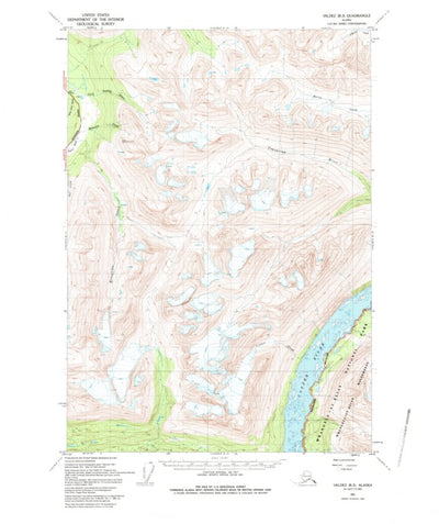 United States Geological Survey Valdez B-3, AK (1951, 63360-Scale) digital map