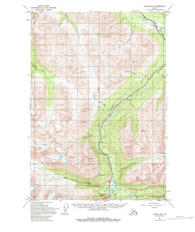 United States Geological Survey Valdez B-4, AK (1951, 63360-Scale) digital map