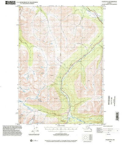 United States Geological Survey Valdez B-4, AK (1994, 63360-Scale) digital map