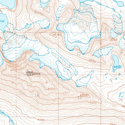United States Geological Survey Valdez B-5, AK (1951, 63360-Scale) digital map