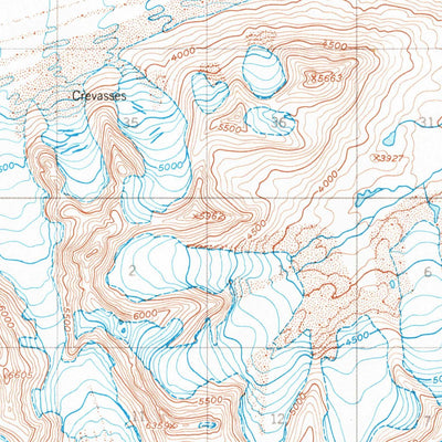 United States Geological Survey Valdez B-5, AK (1951, 63360-Scale) digital map