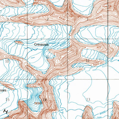 United States Geological Survey Valdez B-6, AK (1951, 63360-Scale) digital map