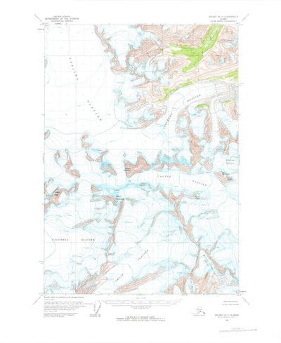 United States Geological Survey Valdez B-7, AK (1960, 63360-Scale) digital map