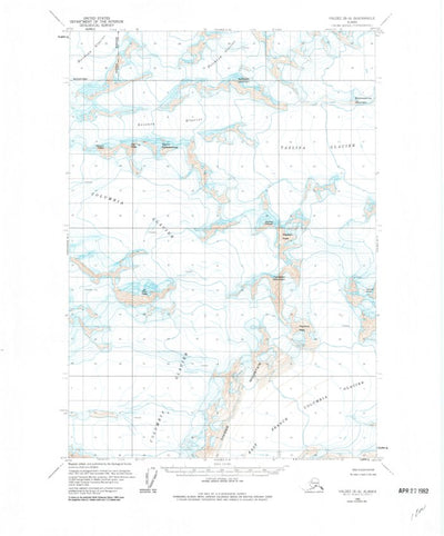 United States Geological Survey Valdez B-8, AK (1960, 63360-Scale) digital map