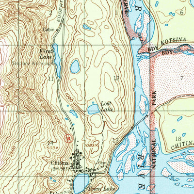 United States Geological Survey Valdez C-2, AK (1951, 63360-Scale) digital map