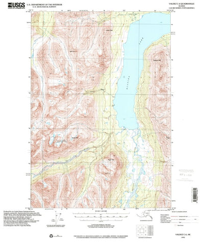 United States Geological Survey Valdez C-6, AK (1993, 63360-Scale) digital map