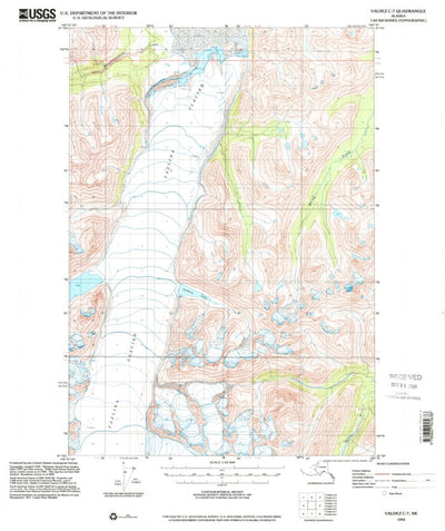 United States Geological Survey Valdez C-7, AK (1993, 63360-Scale) digital map