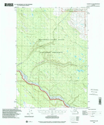 United States Geological Survey Valdez D-3, AK (1996, 63360-Scale) digital map