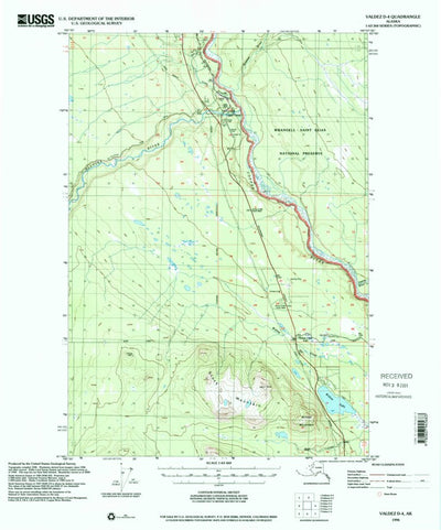 United States Geological Survey Valdez D-4, AK (1996, 63360-Scale) digital map