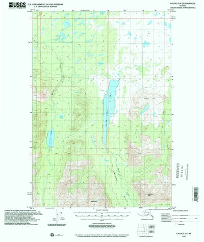 United States Geological Survey Valdez D-6, AK (1993, 63360-Scale) digital map