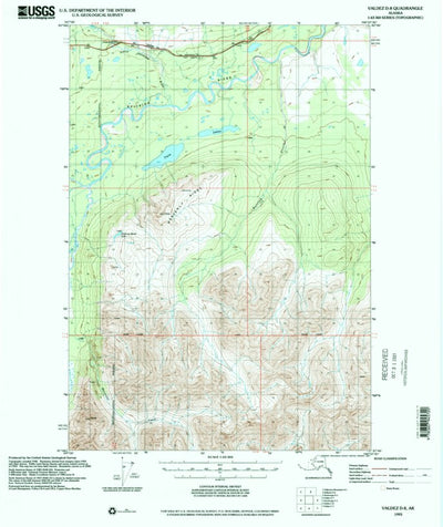 United States Geological Survey Valdez D-8, AK (1993, 63360-Scale) digital map