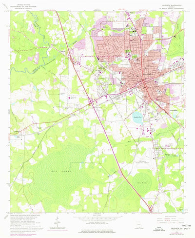 United States Geological Survey Valdosta, GA (1961, 24000-Scale) digital map