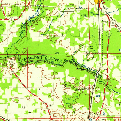 United States Geological Survey Valdosta, GA-FL (1959, 250000-Scale) digital map