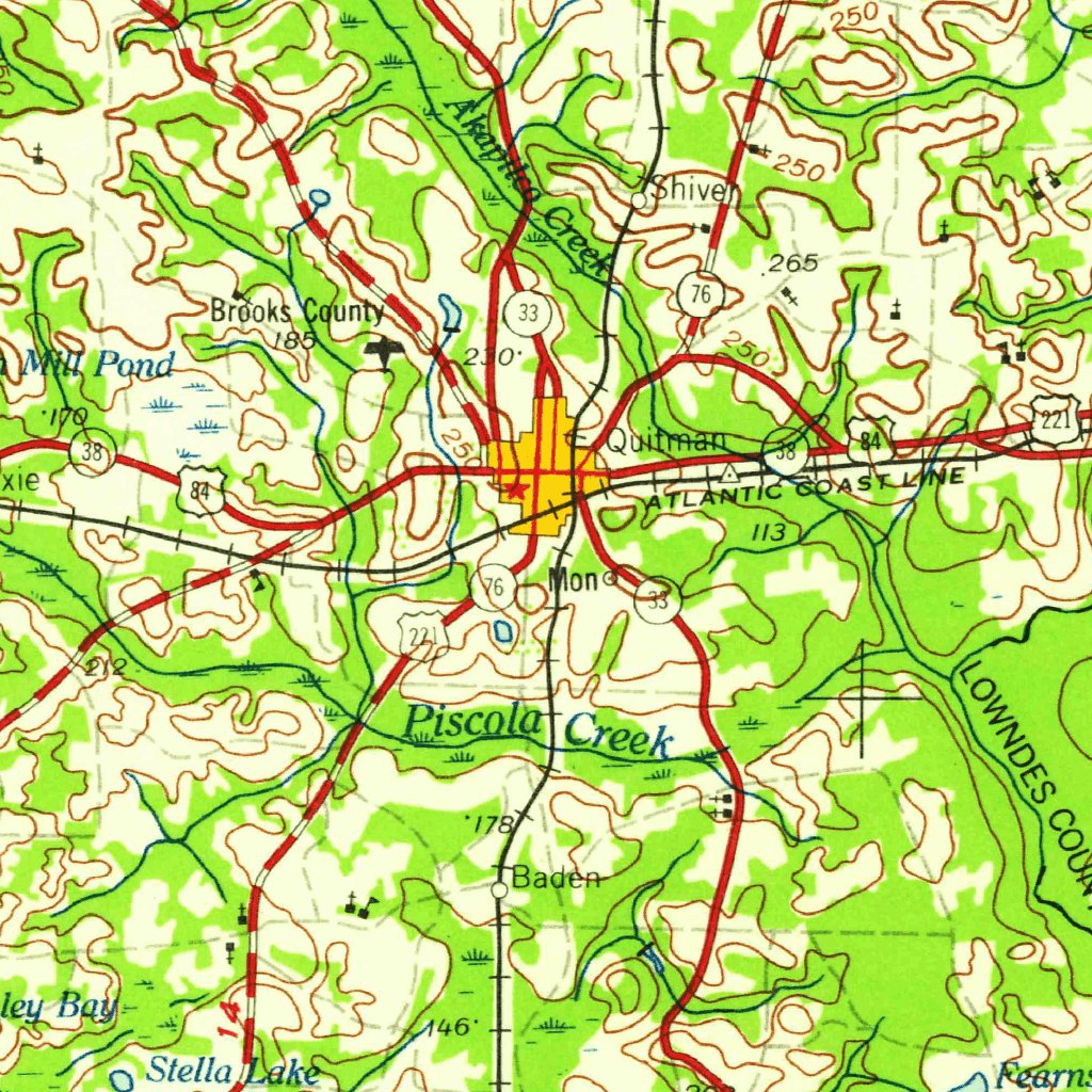 Valdosta, GAFL (1959, 250000Scale) Map by United States Geological