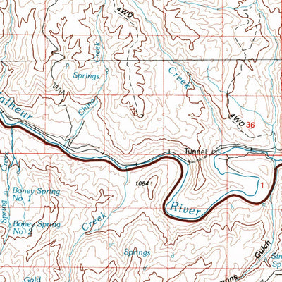 United States Geological Survey Vale, OR-ID (1993, 100000-Scale) digital map
