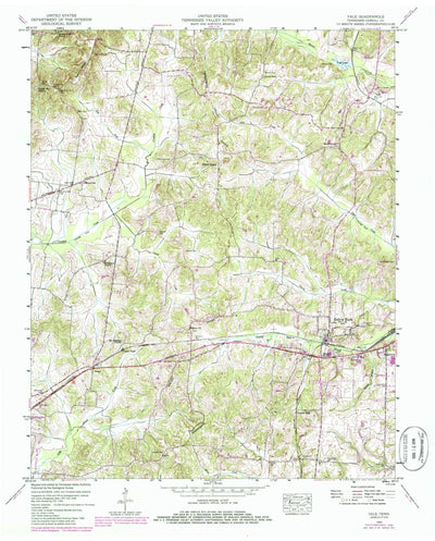 United States Geological Survey Vale, TN (1950, 24000-Scale) digital map