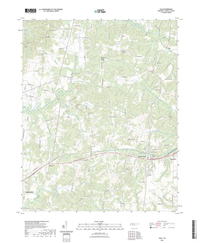 United States Geological Survey Vale, TN (2022, 24000-Scale) digital map
