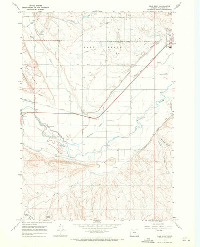 United States Geological Survey Vale West, OR (1967, 24000-Scale) digital map