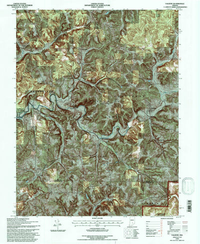United States Geological Survey Valeene, IN (1993, 24000-Scale) digital map