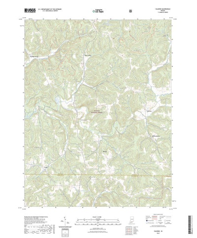 United States Geological Survey Valeene, IN (2022, 24000-Scale) digital map