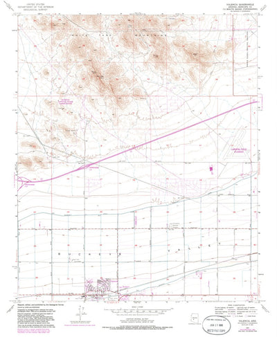 United States Geological Survey Valencia, AZ (1957, 24000-Scale) digital map