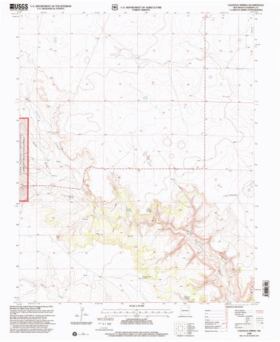 United States Geological Survey Valencia Spring, NM (1998, 24000-Scale) digital map