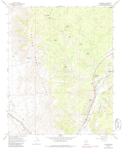 United States Geological Survey Valentine, AZ (1968, 24000-Scale) digital map