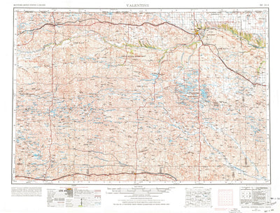 United States Geological Survey Valentine, NE-SD (1957, 250000-Scale) digital map