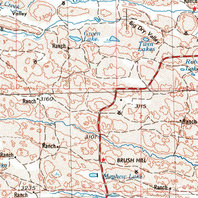 United States Geological Survey Valentine, NE-SD (1957, 250000-Scale) digital map