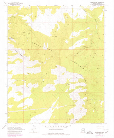 United States Geological Survey Valentine SE, AZ (1968, 24000-Scale) digital map