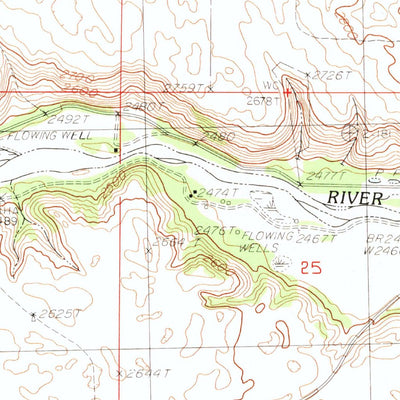 United States Geological Survey Valentine SW, NE (1983, 24000-Scale) digital map