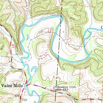 United States Geological Survey Vales Mills, OH (1992, 24000-Scale) digital map